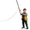 Lemax kerstdorpminiatuur flyfishing with dad (vliegvissen) 5,8 x 2,5 x 10,5 cm 2-delig