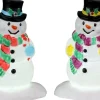 Lemax kerstdorpminiatuur Holly Hat Snowman 3,5 x 11 x 7,3 cm 2 stuks