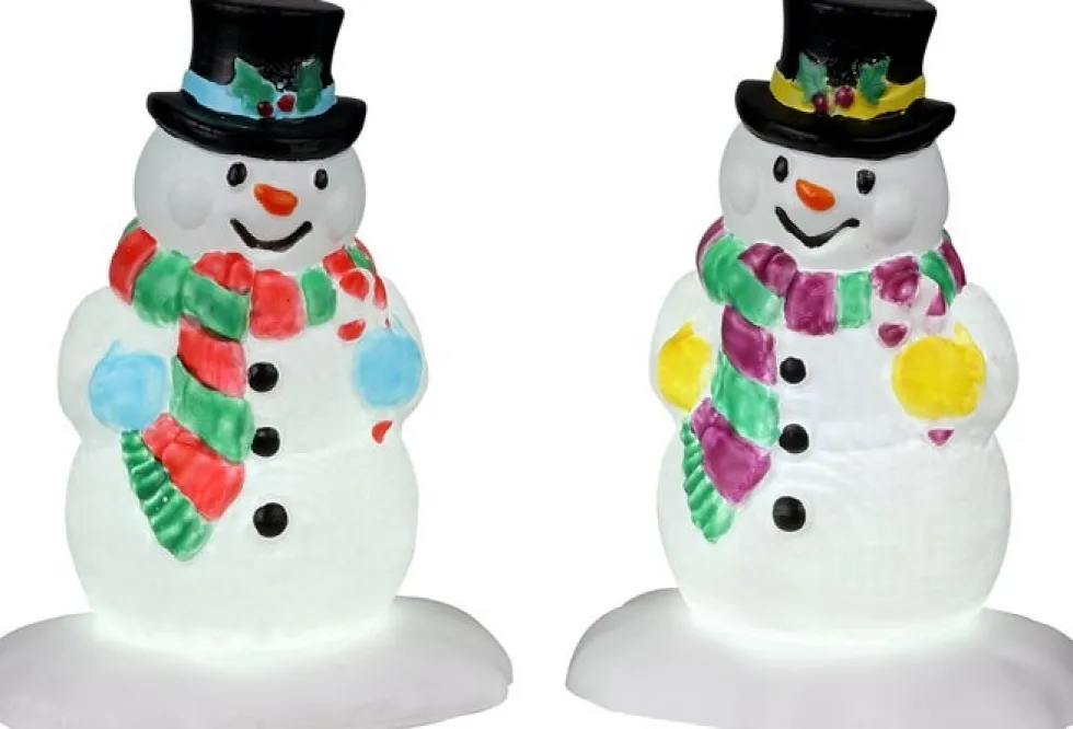 Lemax kerstdorpminiatuur Holly Hat Snowman 3,5 x 11 x 7,3 cm 2 stuks