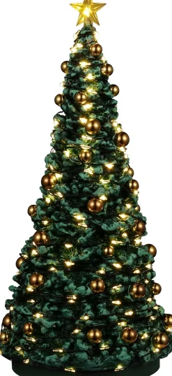 Lemax kerstdorpminiatuur jolly xmas tree (kerstboom) 11,5 x 11,5 x 24,5 cm