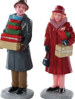 Lemax kerstdorpminiatuur mailing frenzy (post wegbrengen) 2-delig 4,5 x 2,5 x 7 cm