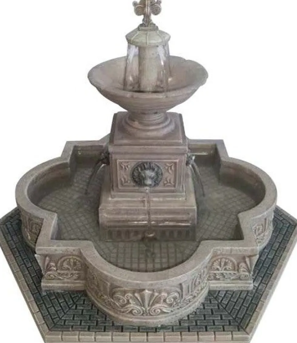 Lemax kerstdorpminiatuur modular plaza fountain (fontein) H 18 cm