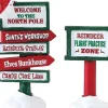 Lemax kerstdorpminiatuur north pole signs (borden noordpool) 7,1 x 2 x 6,4 cm 2-delig