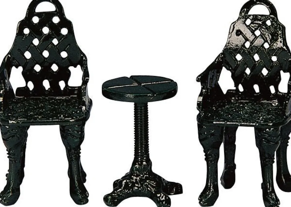 Lemax kerstdorpminiatuur patio group (terras set) 5 x 2 x 4 cm 3-delig