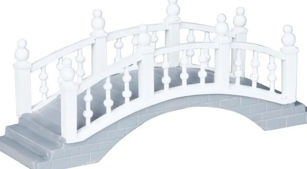 Lemax kerstdorpminiatuur plastic foot bridge (brug) H 4,8 cm
