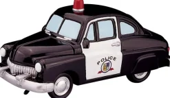 Lemax kerstdorpminiatuur police squad car (politieauto) H 4,9 cm