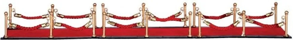 Lemax kerstdorpminiatuur red carpet (rode loper) 7 stuks