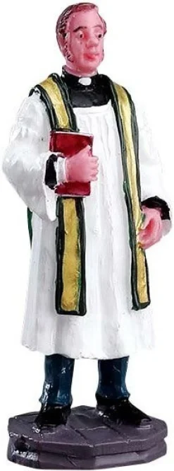 Lemax kerstdorpminiatuur reverend Smythe (dominee) 2,5 x 2,2 x 6,7 cm