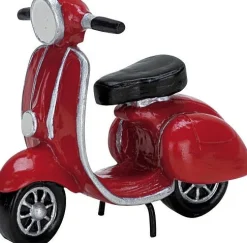 Lemax kerstdorpminiatuur red moped (scooter) 7 x 5,8 x 4 cm
