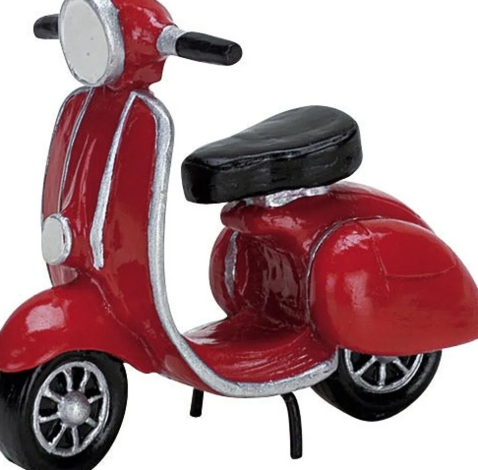 Lemax kerstdorpminiatuur red moped (scooter) 7 x 5,8 x 4 cm