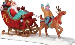 Lemax kerstdorpminiatuur Santa's sleigh (kerstman slee) H 5,8 cm