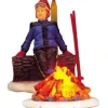 Lemax kerstdorpminiatuur skiers camp fire (kampvuur) H 5 cm