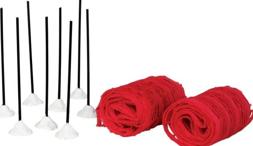 Lemax kerstdorpminiatuur ski racing net (skinet) 10 stuks H 9 cm
