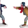 Lemax kerstdorpminiatuur snowball fun (sneeuwballengevecht) H 6,1 cm