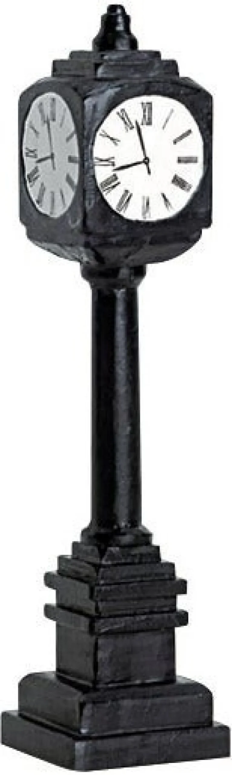 Lemax kerstdorpminiatuur street clock (straatklok) H 11 cm zwart