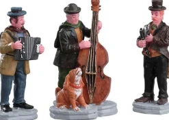 Lemax kerstdorpminiatuur streetside trio (straatmuzikanten) 8,9 x 4 x 7 cm 3-delig