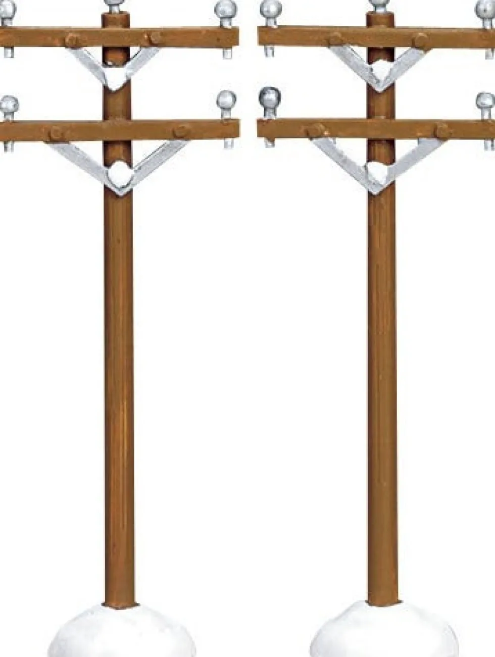 Lemax kerstdorpminiatuur telephone poles (telefoonpaal) 2 stuks H 10,3 cm