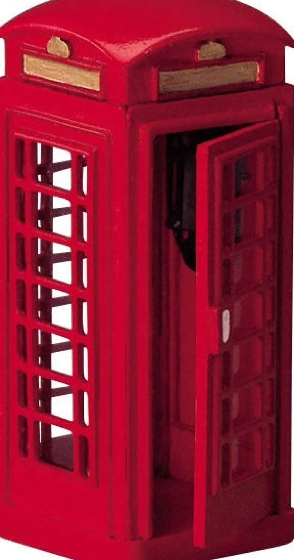 Lemax kerstdorpminiatuur telephone booth (telefooncel) H 7,7 cm