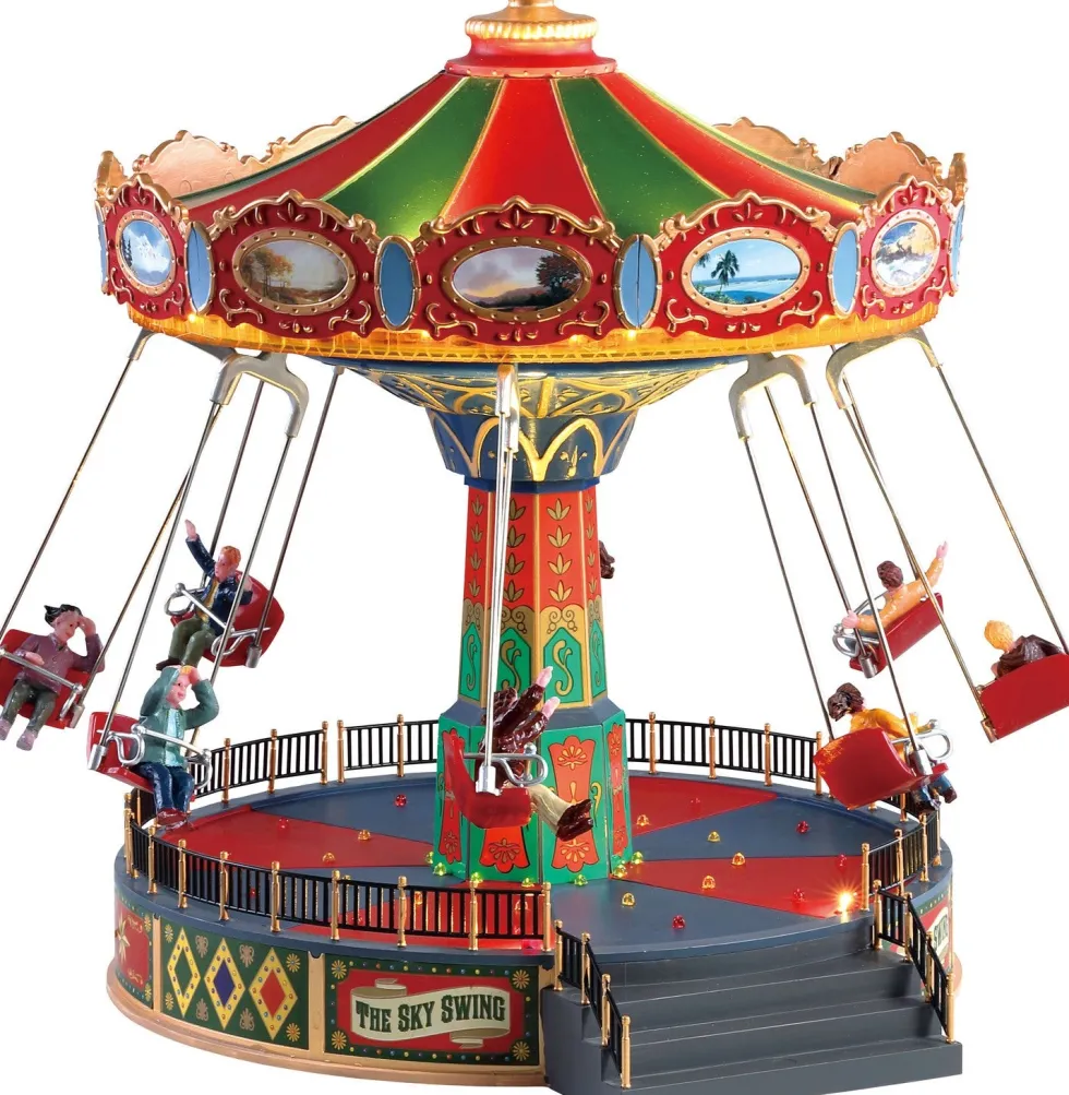 Lemax kerstdorpminiatuur the sky swing (draaimolen) 26 x 22 x 27 cm