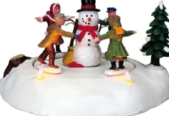 Lemax kerstdorpminiatuur the merry snowman (sneeuwpop) H 8,5 cm