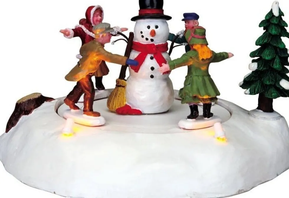 Lemax kerstdorpminiatuur the merry snowman (sneeuwpop) H 8,5 cm