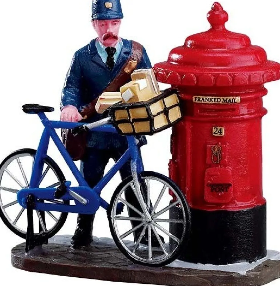 Lemax kerstdorpminiatuur The postman (postbode) 8 x 4 x 7,4 cm