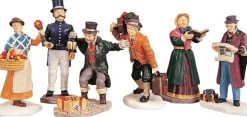 Lemax kerstdorpminiatuur townsfolk figurines (stedelingen) H 7 cm