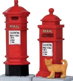 Lemax kerstdorpminiatuur victorian mailboxes (brievenbus) 2 stuks H 7,5 cm