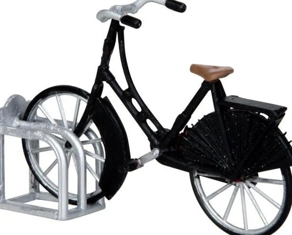 Lemax kerstdorpminiatuur vintage bicycle (fiets) 2 delen H 4,5 cm