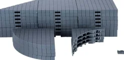 Lemax kerstdorp ondergrond plaza system grey variety 32 stuks
