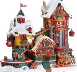 Lemax kersthuisje elf made toy factory (speelgoedfabriek) 30 x 26,5 x 18 cm