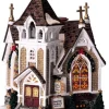 Lemax kersthuisje little river church (kerk) H 18,7 cm