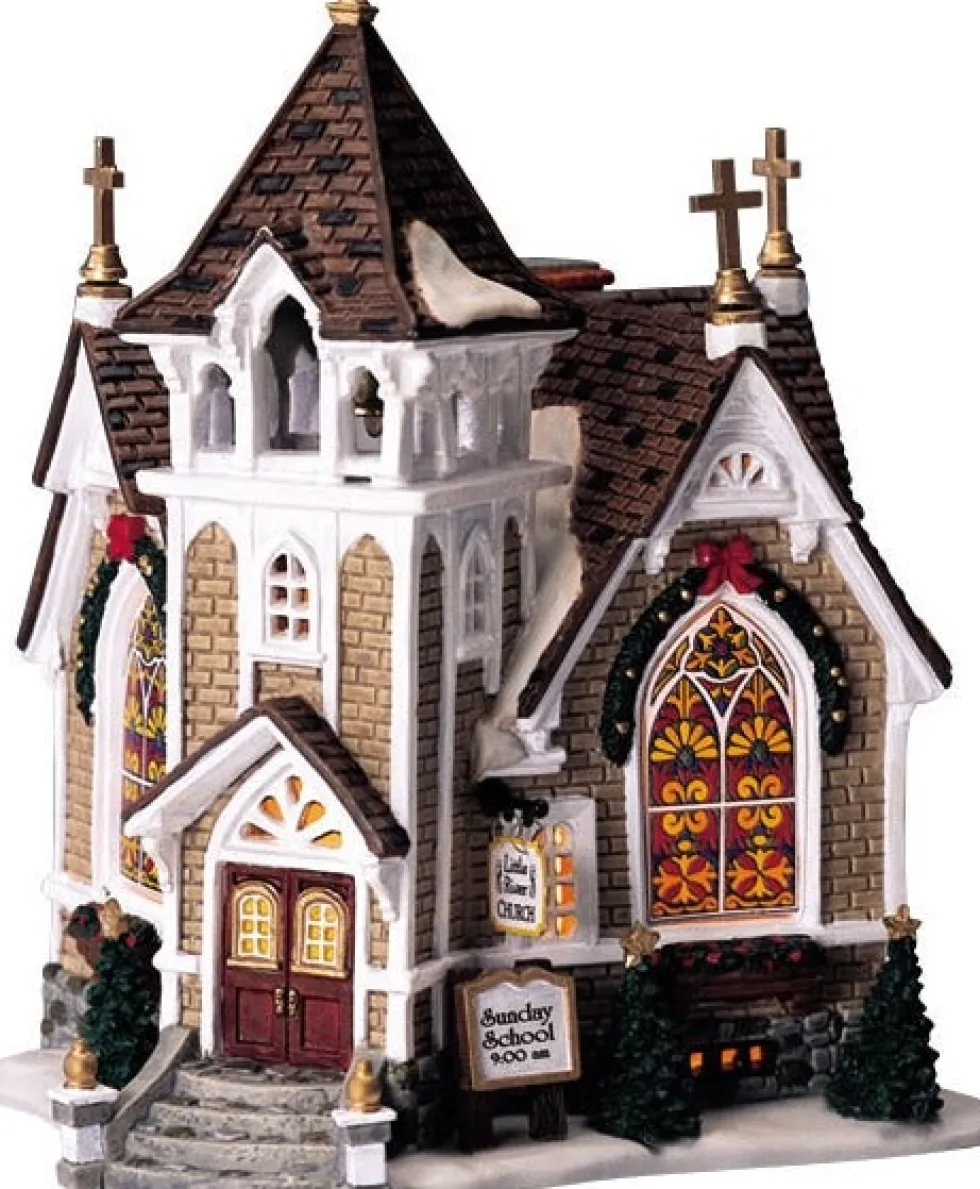 Lemax kersthuisje little river church (kerk) H 18,7 cm