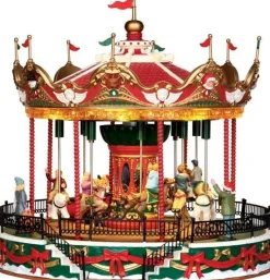 Lemax kersthuisje Santa carousel (carrousel) H 26,8 cm