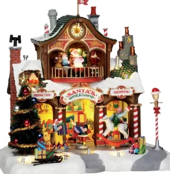 Lemax kersthuisje Santa's workshop (werkplaats) 27,5 x 27 x 25 cm