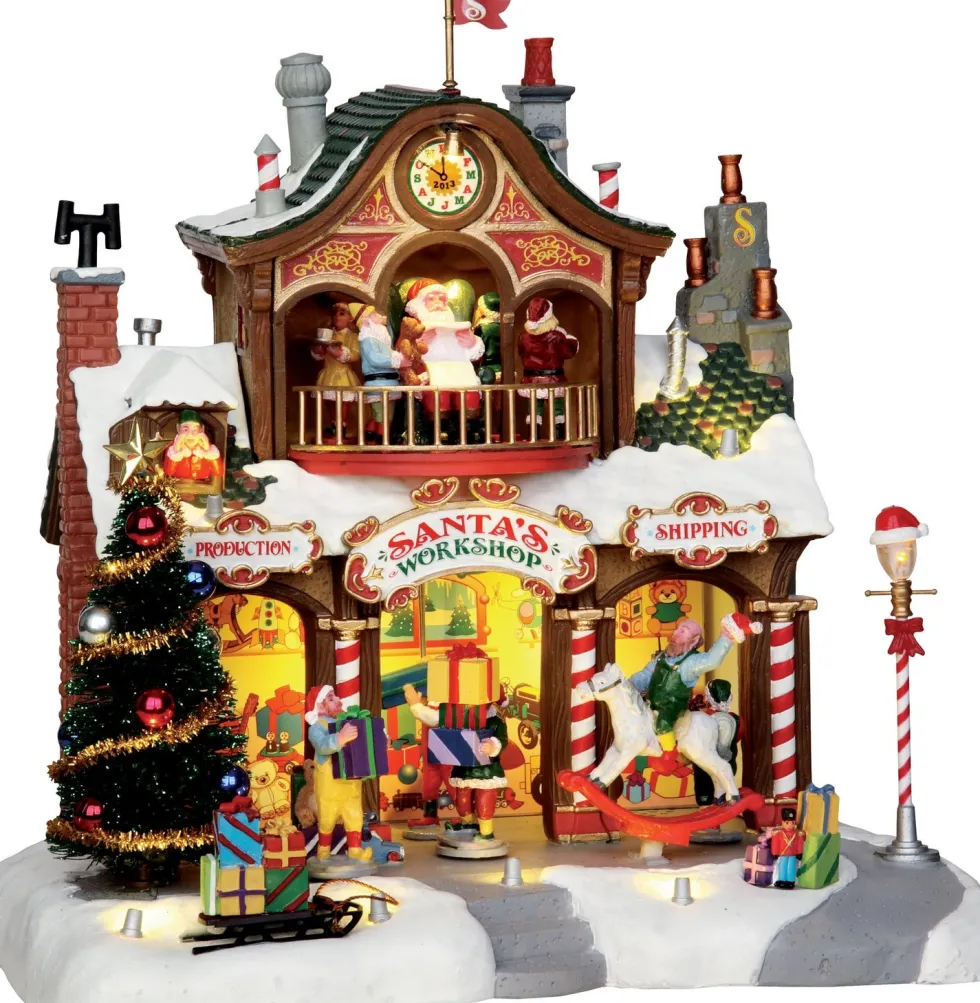Lemax kersthuisje Santa's workshop (werkplaats) 27,5 x 27 x 25 cm