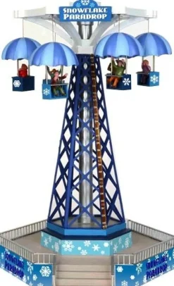 Lemax kersthuisje Snowflake paradrop (carrousel) H 38,5 cm