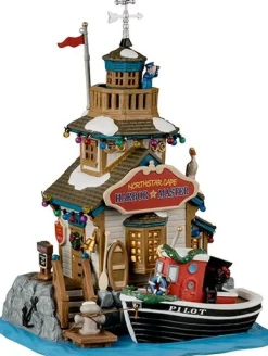 Lemax Plymouth Corners kerstdorp northstar cape harbor house (havenhuis) 16 x 17,5 x 25,5 cm