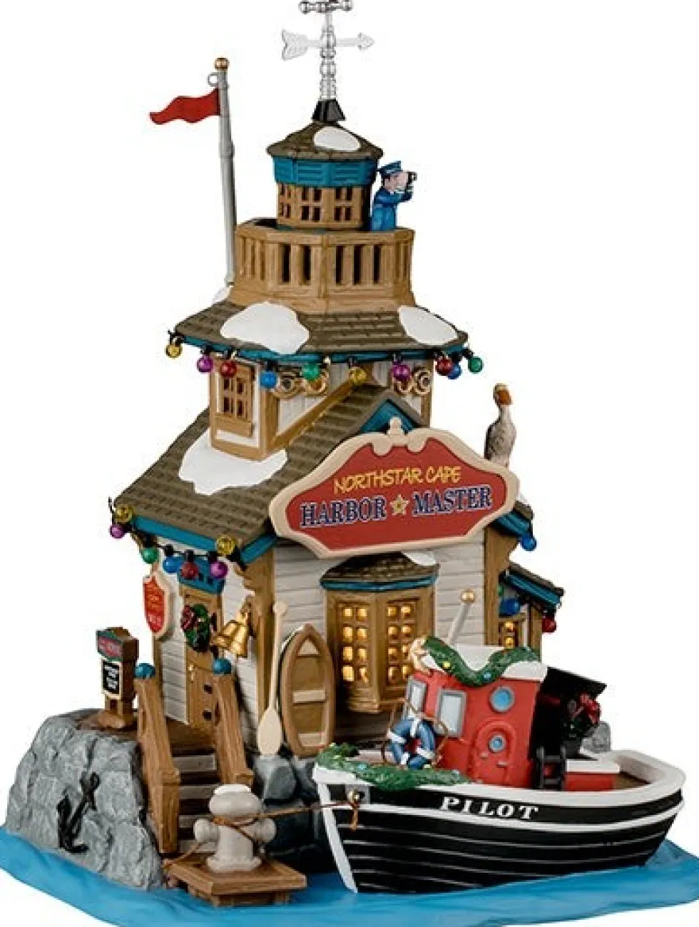 Lemax Plymouth Corners kerstdorp northstar cape harbor house (havenhuis) 16 x 17,5 x 25,5 cm