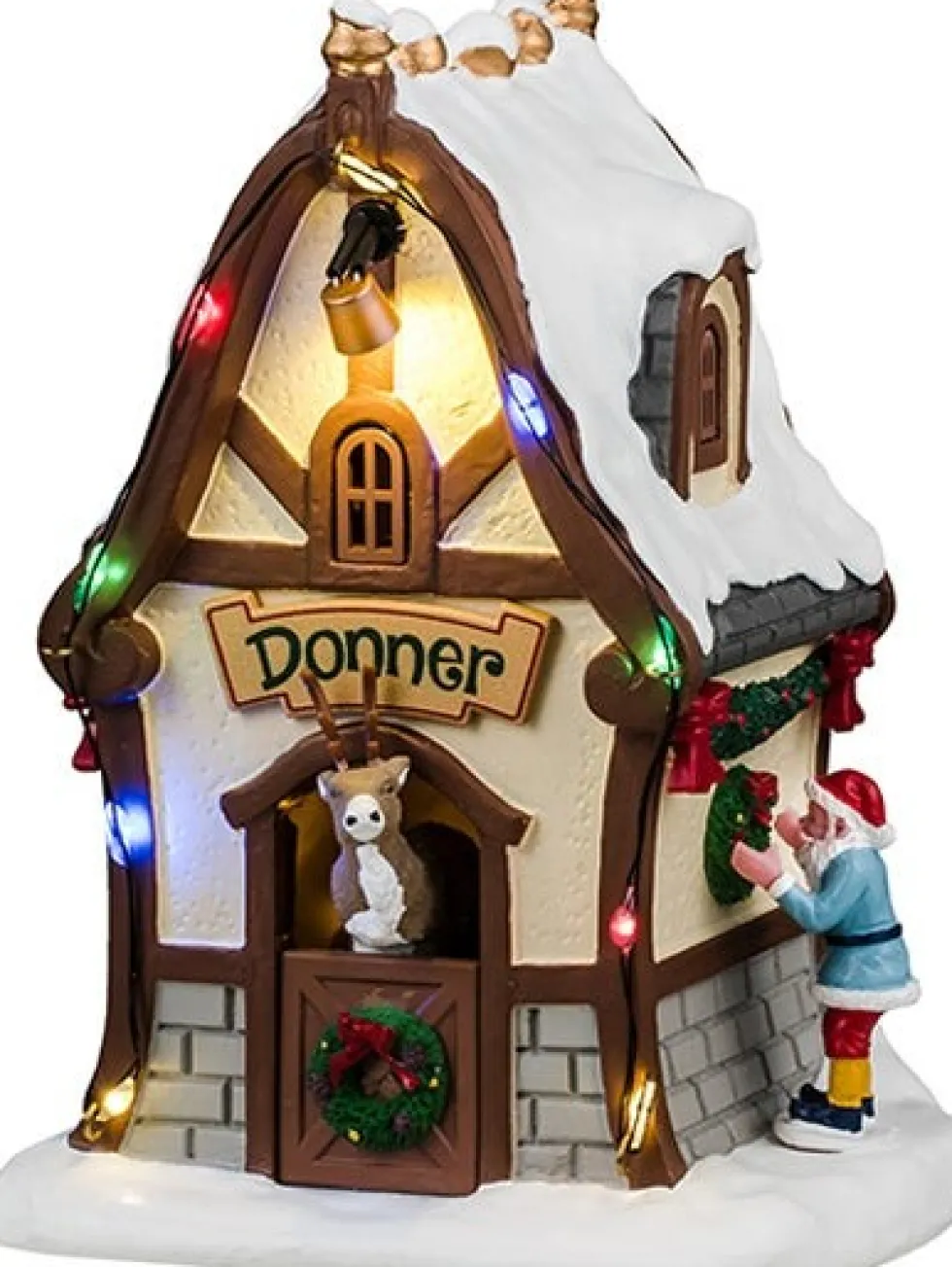 Lemax Santa's Wonderland kersthuisje donners den (donners stal) 8,7 x 10,2 x 13,7 cm