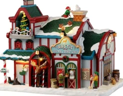 Lemax Santa's Wonderland kersthuisje arctic animal sanctuary (pooldier verblijf) 22,3 x 16,3 x 17,8 cm
