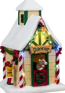 Lemax Santa's Wonderland kersthuisje dancers den (dancers stal) 8,5 x 9,7 x 14,1 cm