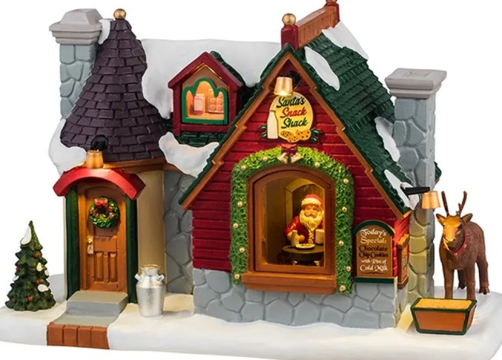 Lemax Santa's Wonderland kersthuisje santa's snack shack (eetcafé) 10 x 21,5 x 13,9 cm