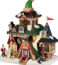 Lemax Santa's Wonderland kersthuisje elwoods elf lodge (herberg) 21,2 x 16,7 x 22,5 cm