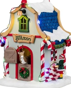 Lemax Santa's Wonderland kersthuisje blitzens den (blitzens stal) 9 x 10,2 x 13,2 cm