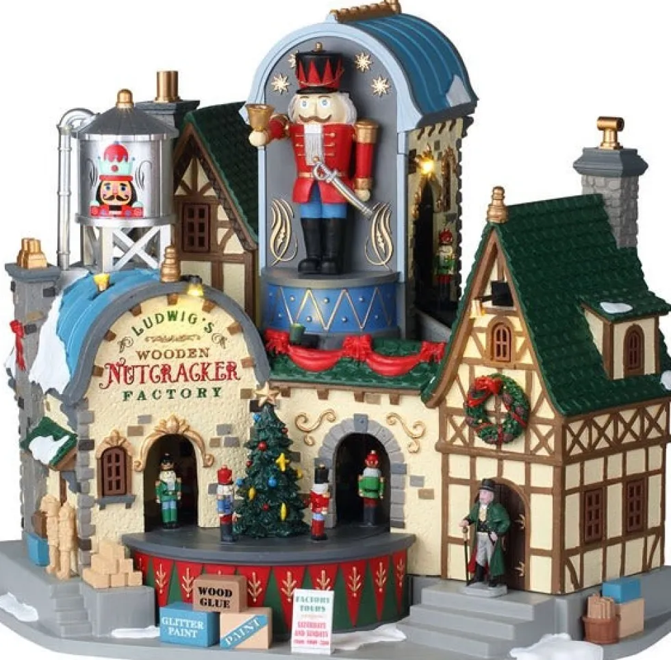 Lemax Santa's Wonderland kersthuisje Ludwig's Nutcracker Factory (notenkraker fabriek) 29 x 20 x 28 cm