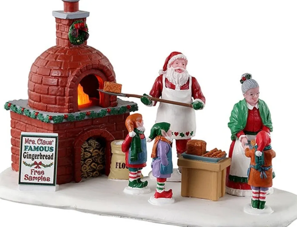 Lemax Santa's Wonderland kerstdorpminiatuur mrs claus gingerbread bake (peperkoek maken) 16,5 x 9 x 11 cm