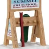 Lemax Vail Village kerstdorpminiatuur ski rack sign (skistandaard) 6 x 4 x 6,6 cm