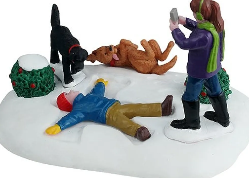Lemax Vail Village kerstdorpminiatuur snow angels best friend (sneeuwengel) 8 x 10,3 x 7,1 cm