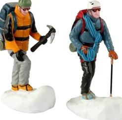 Lemax Vail Village kerstdorpminiatuur mountaineers (bergbeklimmers) 5,7 x 4,5 x 7,5 cm 2-delig